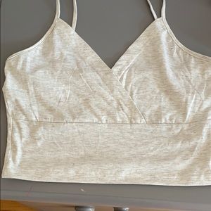 grey criss cross tank
